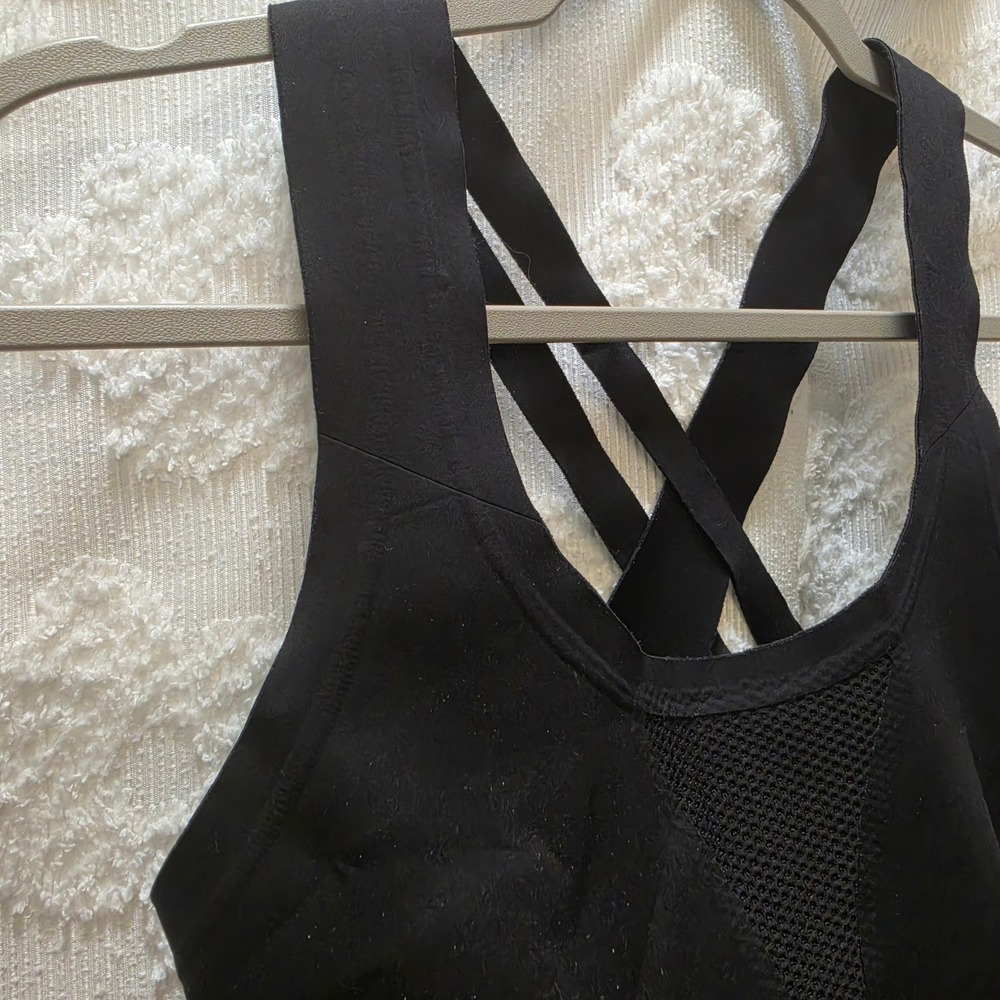 Sweaty Betty All Train High Support Sports Bra Black Cross Back Size 32E - Picture 3 of 6
